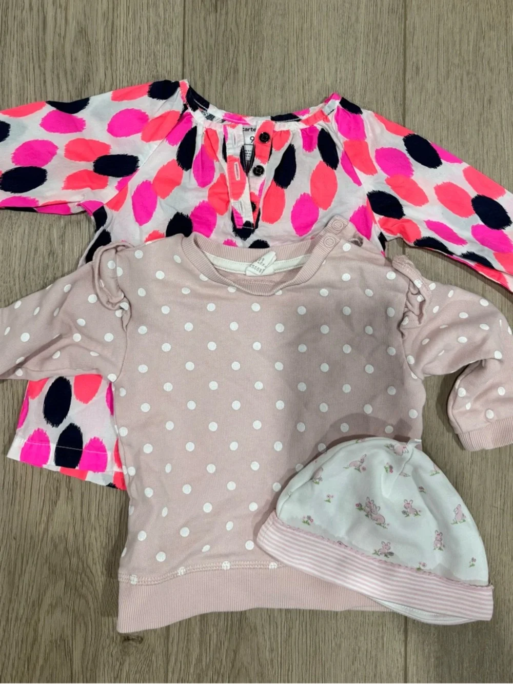 Carter's Pink Polka Dot Top & Multicolor Dot Tunic Set